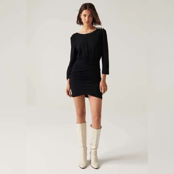 ba&sh Dresses & Skirts - BA&SH Megan crystal-embellished crepe mini dress